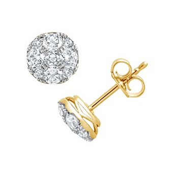 Diamond Brilliance Sterling Silver 1 Carat T.W. Lab-Grown Diamond Stud Earrings