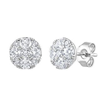 Diamond Brilliance Sterling Silver 1 Carat T.W. Lab-Grown Diamond Stud Earrings
