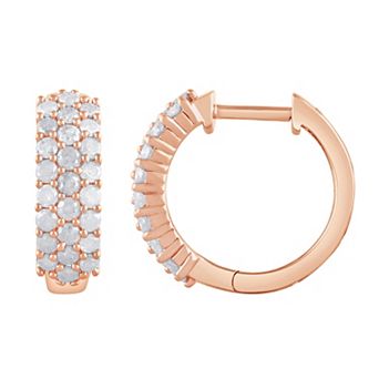 Diamond Brilliance Sterling Silver 1 Carat T.W. Lab-Grown Diamond Hoop Earrings