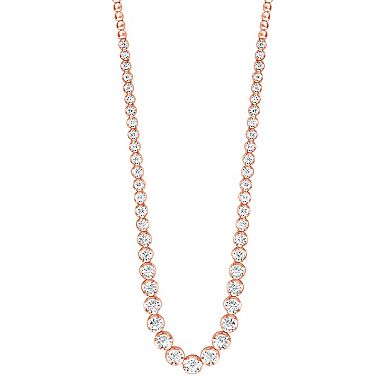 Diamond Brilliance Sterling Silver 3 Carat T.W. Lab-Grown Diamond Necklace