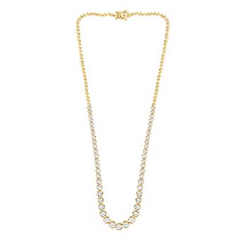 Diamond Brilliance Sterling Silver 3 Carat T.W. Lab-Grown Diamond Necklace