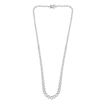Diamond Brilliance Sterling Silver 3 Carat T.W. Lab-Grown Diamond Necklace