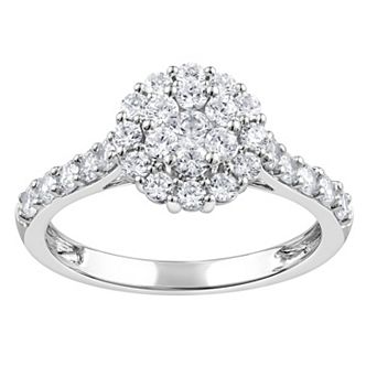 Diamond Brilliance Sterling Silver 1 Carat T.W. Lab-Grown Diamond Halo Ring
