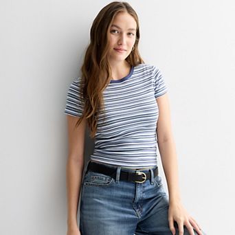 Juniors' SO® Slim Fit Baby Tee