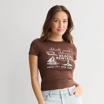 Juniors' SO® Slim Fit Baby Tee