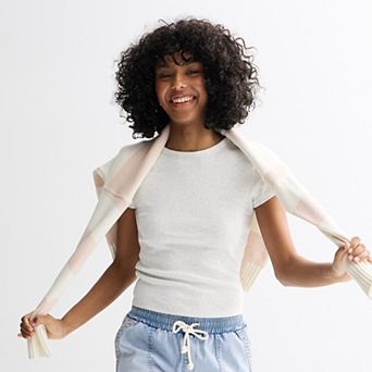 Juniors' SO® Slim Fit Baby Tee