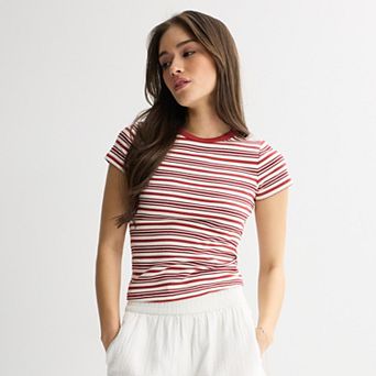 Juniors' SO® Slim Fit Baby Tee