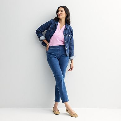 Women's Croft & Barrow® Long Sleeve Split Neck Henley