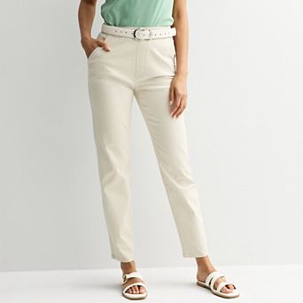 Women's Croft & Barrow® Straight Leg Denim Pull-On Pants