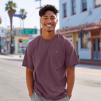 Dalix Mens Lil Smile Midweight Garment Dye Tee