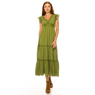 Women's Penelope Rose Crochet Trim Maxi Dress