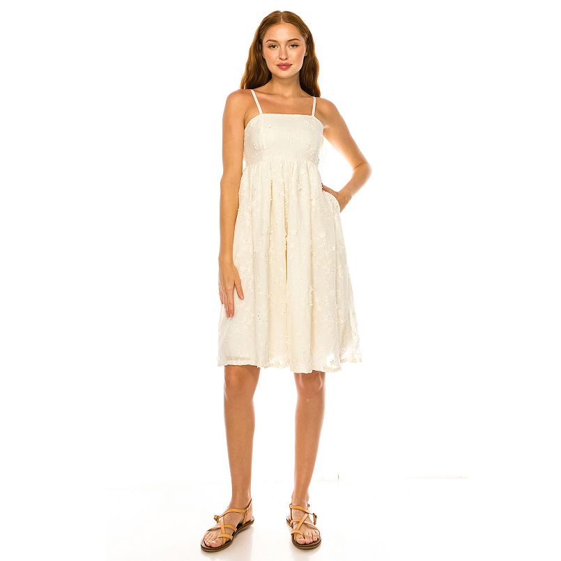 Women's Penelope Rose Embroidered & Floral Applique Texture Dress