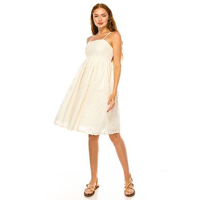 Women's Penelope Rose Embroidered & Floral Applique Texture Dress