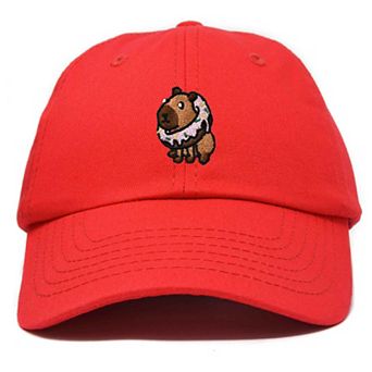 Dalix Capybara Donut Embroidered Cap