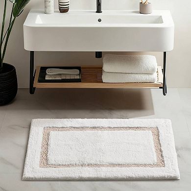 Madison Park Roan Border Tufted Bathroom Rug