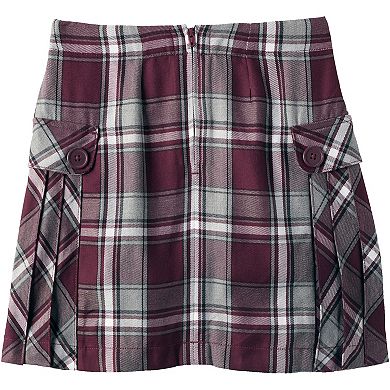 Girls 2-16 Lands' End Plaid Above the Knee Side Pleat Skort in Regular, Slim & Plus Size