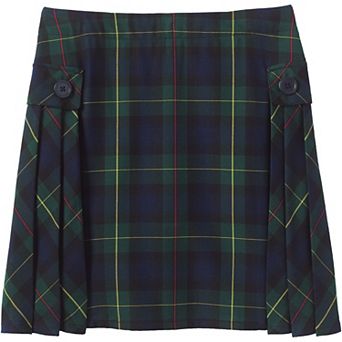 Girls 2-16 Lands' End Plaid Above the Knee Side Pleat Skort in Regular, Slim & Plus Size