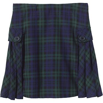 Girls 2-16 Lands' End Plaid Above the Knee Side Pleat Skort in Regular, Slim & Plus Size
