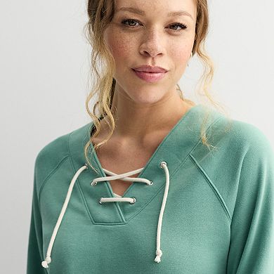 Women's Sonoma Goods For Life® Lace Up Sweatshirt