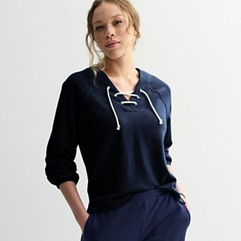 Women's Sonoma Goods For Life® Lace Up Sweatshirt