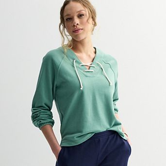 Women's Sonoma Goods For Life® Lace Up Sweatshirt