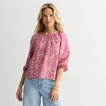 Women's Sonoma Goods For Life® Shirred Feminine Top