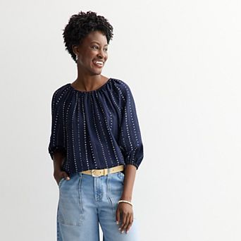 Women's Sonoma Goods For Life® Shirred Feminine Top