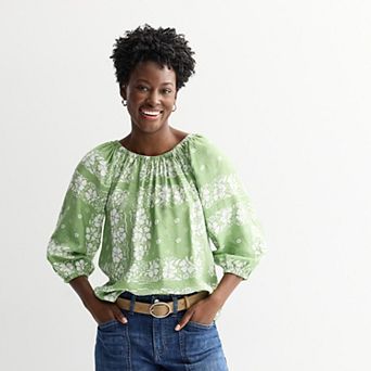 Women's Sonoma Goods For Life® Shirred Feminine Top