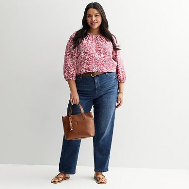 Plus Size Sonoma Goods For Life® Shirred Feminine Top