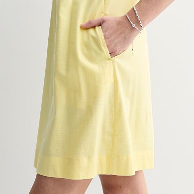 Petite Sonoma Goods For Life® Everyday Y-Neck Sleeveless Shift Dress