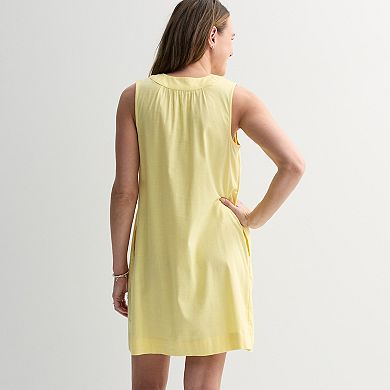 Petite Sonoma Goods For Life® Everyday Y-Neck Sleeveless Shift Dress