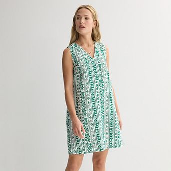 Petite Sonoma Goods For Life® Everyday Y-Neck Sleeveless Shift Dress