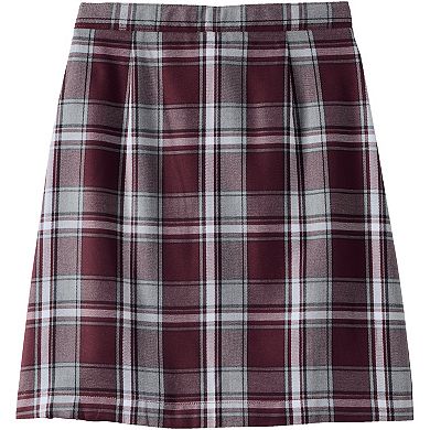 Girls 7-16 Plus Size Lands' End Plaid Below the Knee A-line Skirt