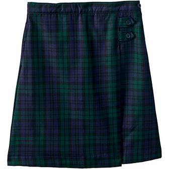 Girls 7-16 Plus Size Lands' End Plaid Below the Knee A-line Skirt