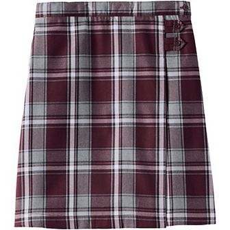 Girls 4-16 Lands' End Plaid Below the Knee A-line Skirt