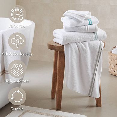 Madison Park Roan Border 6-Piece Bath Towel Set