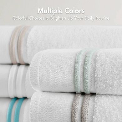 Madison Park Roan Border 6-Piece Bath Towel Set