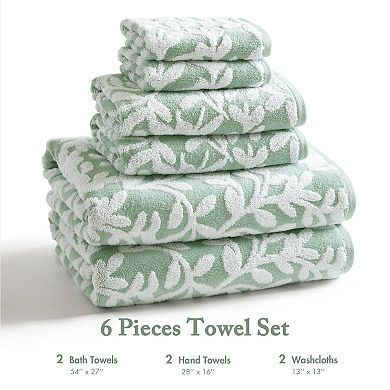 Madison Park Skyler 6-Piece Decorative Bath Towel Set