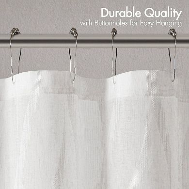 Madison Park Candice Sheer Shower Curtain with Modern Textured Design
