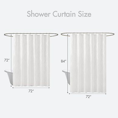Madison Park Candice Sheer Shower Curtain with Modern Textured Design