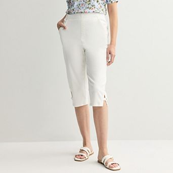 Petite Croft & Barrow® Pull-On Denim Skimmer Pants