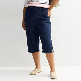 Plus Size Croft & Barrow® Pull-On Denim Skimmer Pants