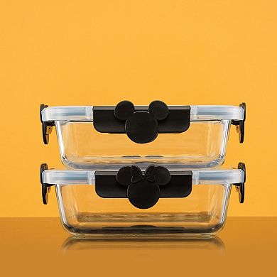 JoyJolt Disney's Mickey & Minnie Food Storage Set of 2
