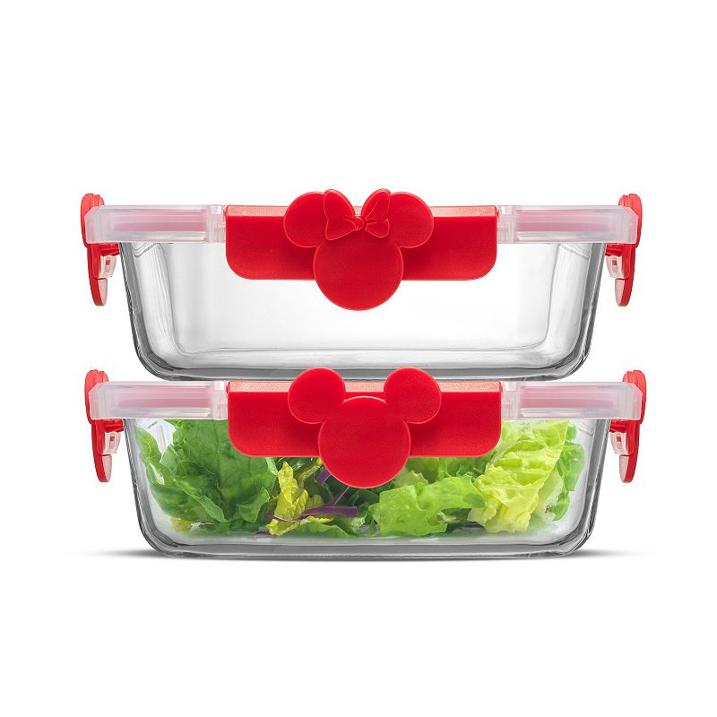 JoyJolt 2-pc. Disney's Mickey & Minnie Food Storage Set, Red