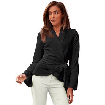 Lascana Women's Lapel Wrap Blouse