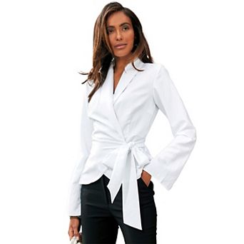 Lascana Women's Lapel Wrap Blouse