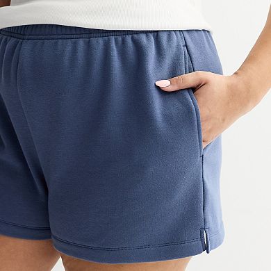 Juniors' Plus Size SO® Fleece Foldover Shorts