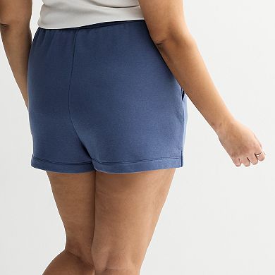 Juniors' Plus Size SO® Fleece Foldover Shorts