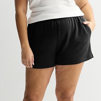 Juniors' Plus Size SO® Fleece Foldover Shorts