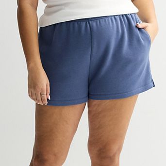 Juniors' Plus Size SO® Fleece Foldover Shorts